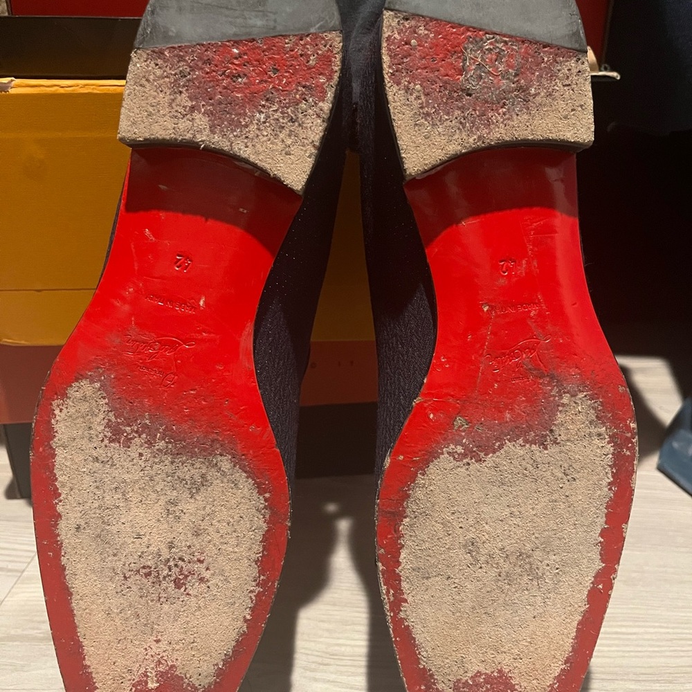Christian Louboutin Black Patent Leather Loafers - Picture 6 of 7